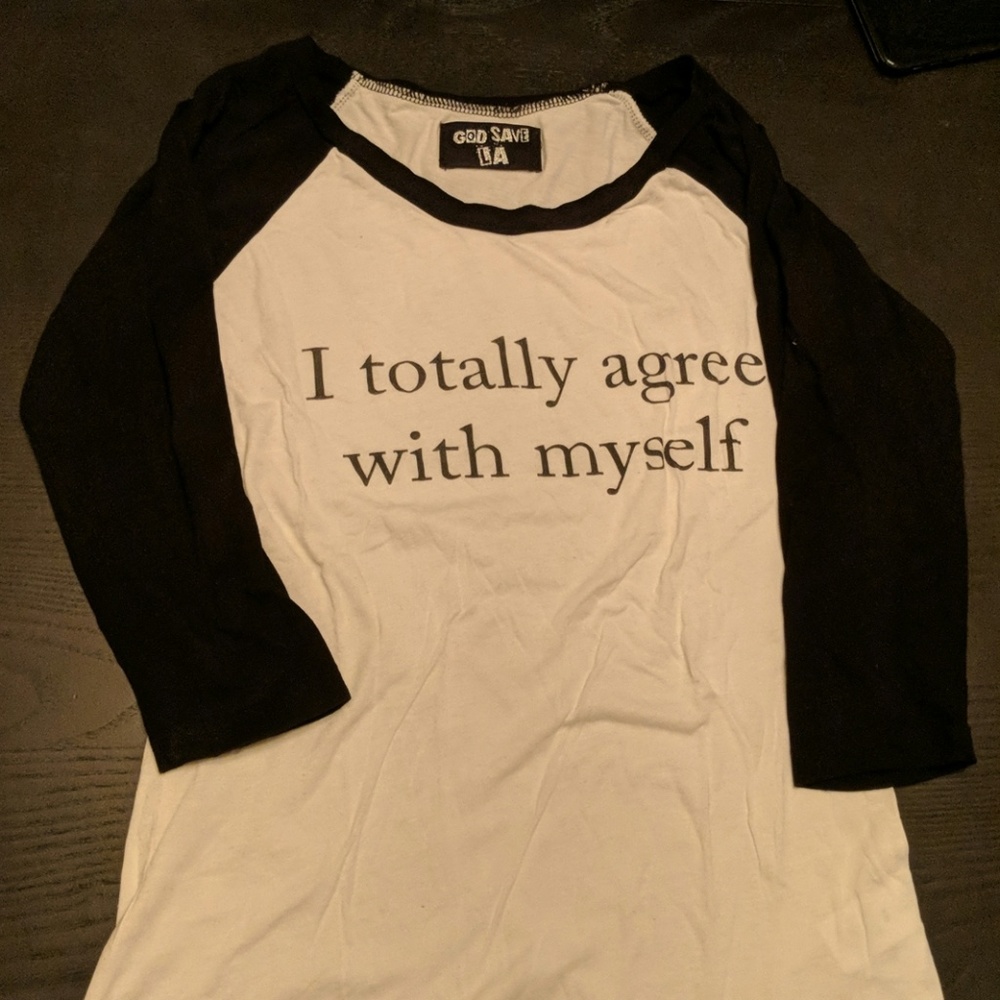 God save LA baseball tshirt 3/4 sleeves